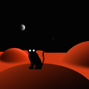 Black cat on mars