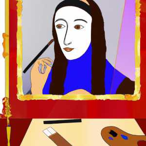 Create a painting of monalisa