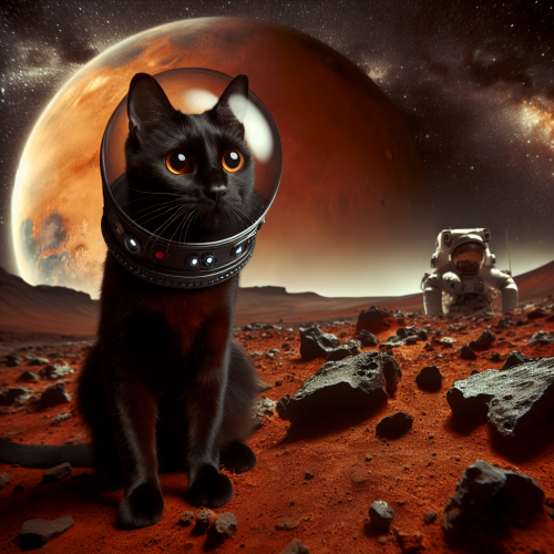Black cat on mars